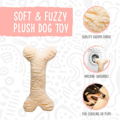 HuggleHounds plush bone toy 24-inch size suited for large breeds during fetch