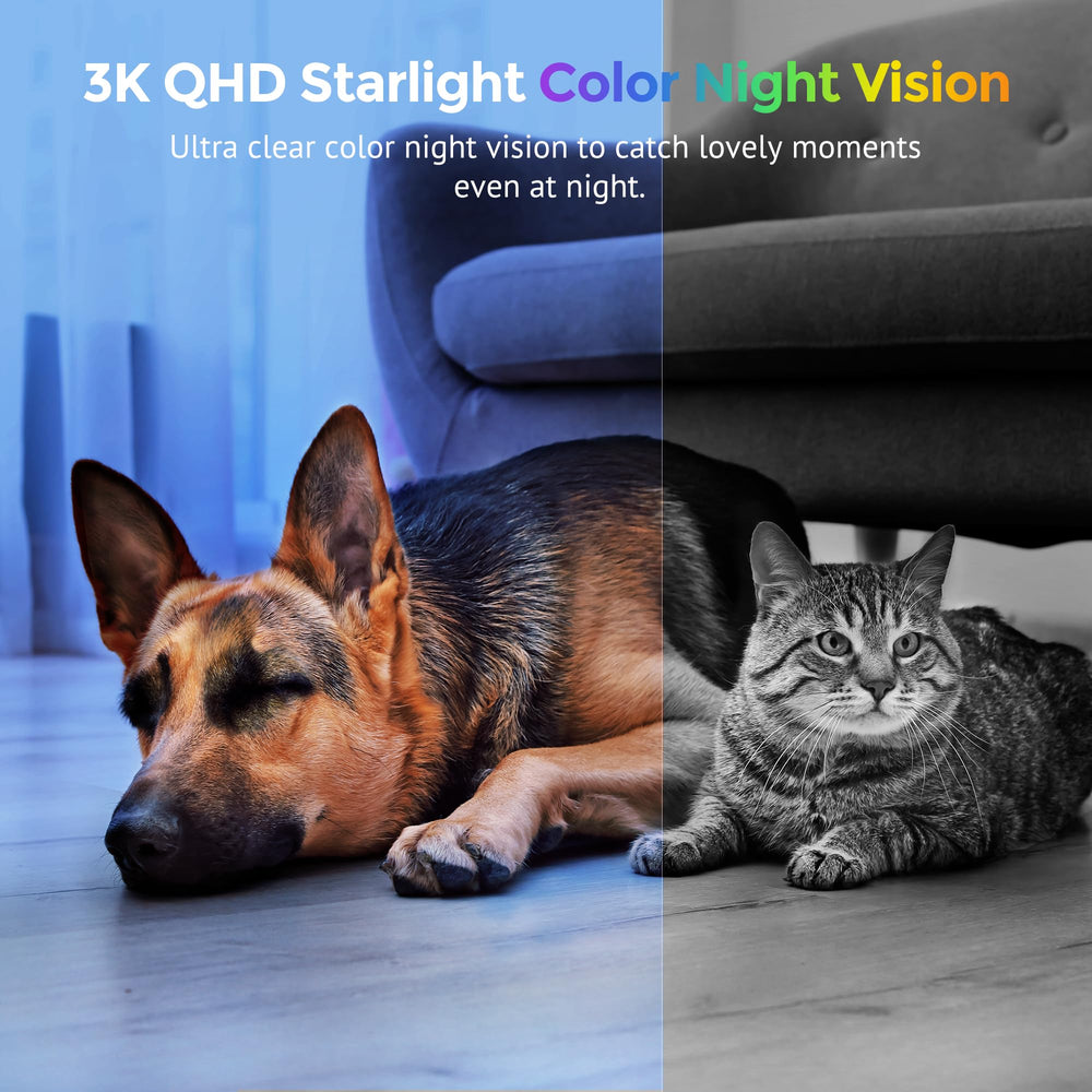 Hugolog 3K 5MP cloud storage keeps footage securely accessible.