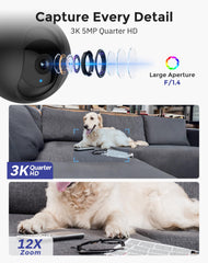 Hugolog 3K 5MP two-way audio supports real-time conversations with family.