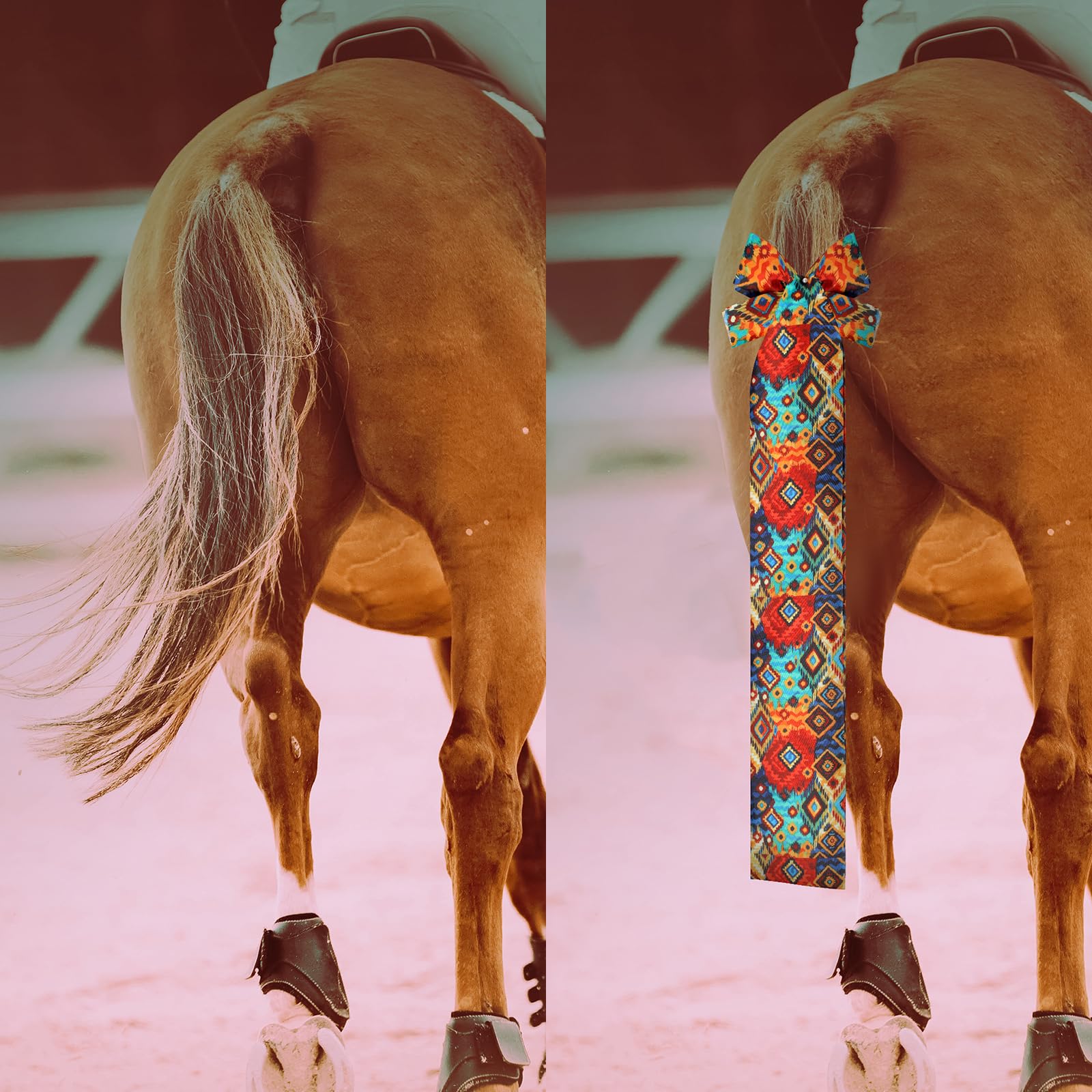 Huhumy bolsa para cola de caballo diseño azul colorido facilita limpieza y protección