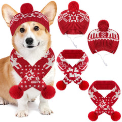 Huhumy Christmas dog hat red on a small pup for festive photo moments
