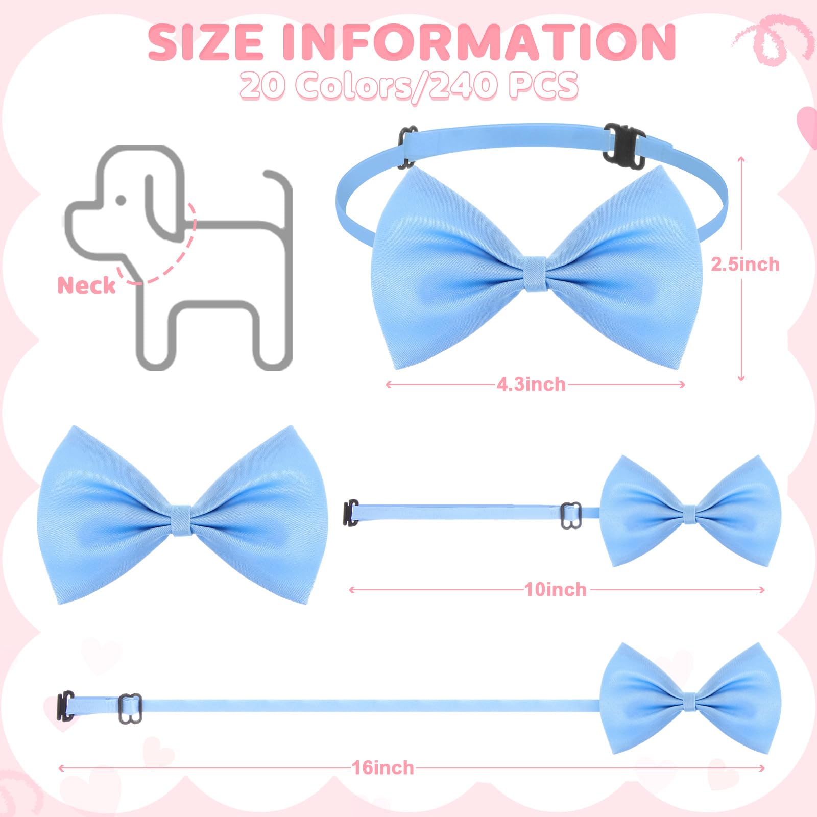 Huhumy dog bow tie polyester fabric close-up shows soft, durable material.