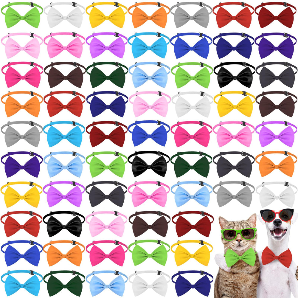 Huhumy dog bow tie color palette display for festive pet styling.