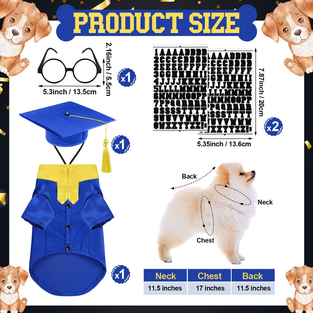 Huhumy graduation cap blue-yellow with tassel for cute photos