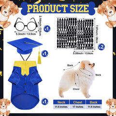 Huhumy graduation cap blue-yellow with tassel for cute photos