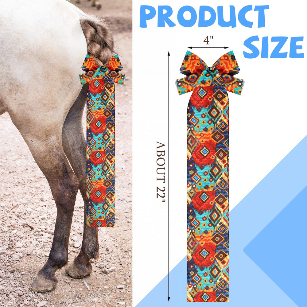 Huhumy horse tail bag leopard design shields tail from dirt during grooming