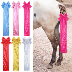 Huhumy tail wrap pink design, breathable polyester, protects tail during grooming.