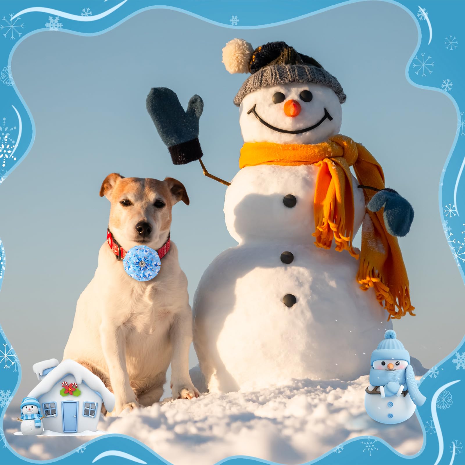 Huhumy polar bear design winter bow enhances cute outfits during walks