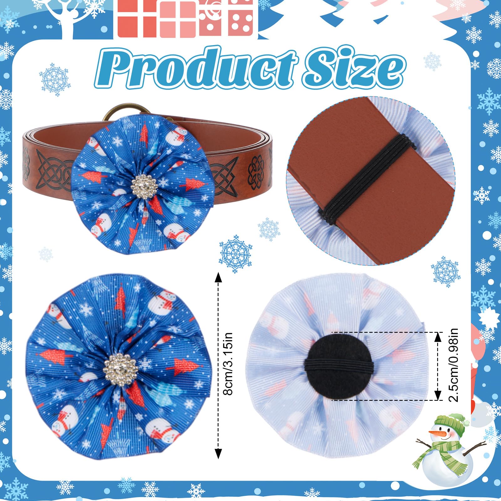 Huhumy snowman design bow for adorable seasonal photos and gatherings