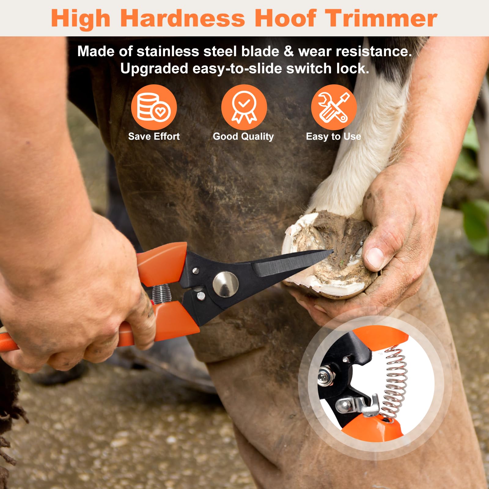 Huimpet knife and shear close-up with ergonomic grip and clean cuts