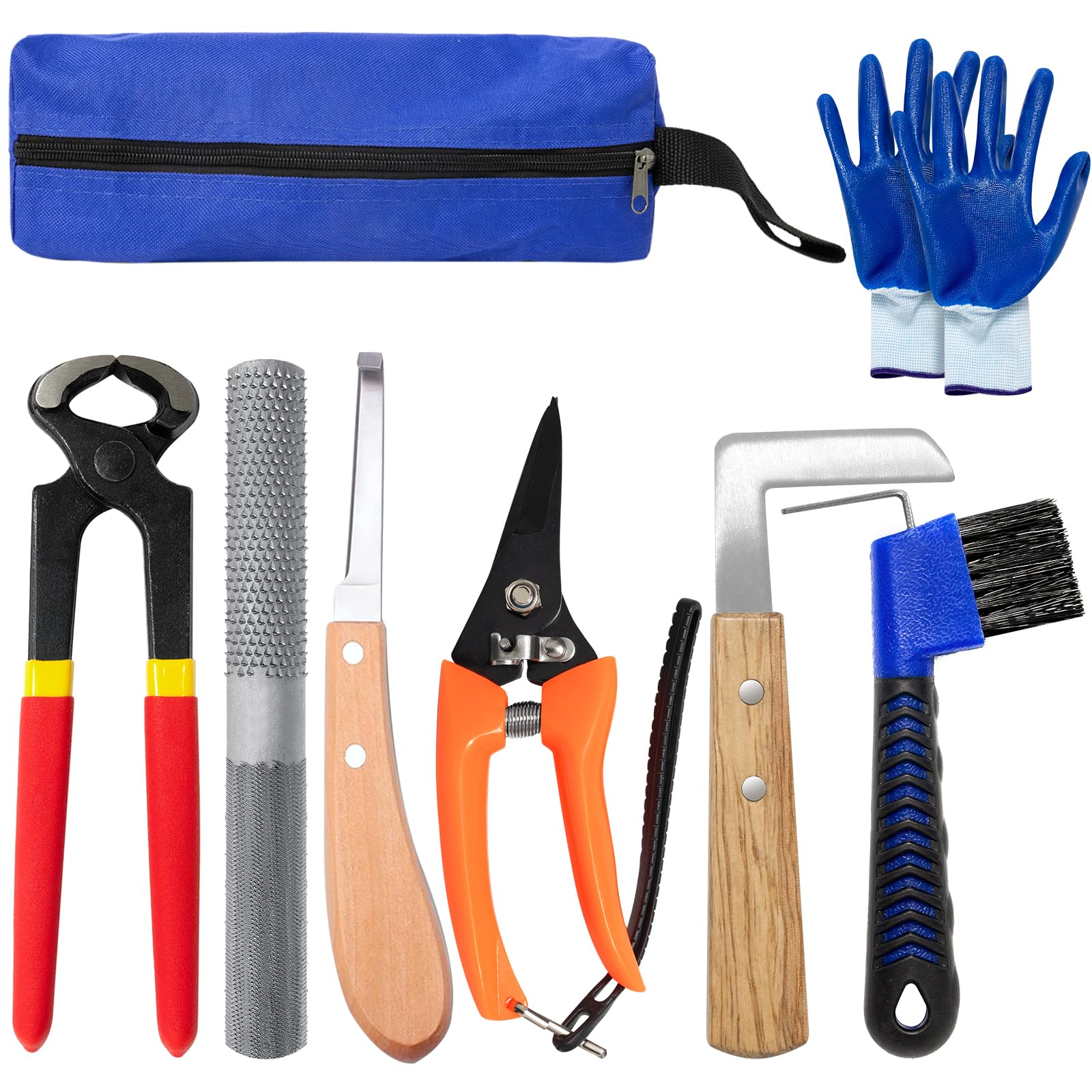 Huimpet 8 inch farrier kit nipper close-up for precise hoof trimming