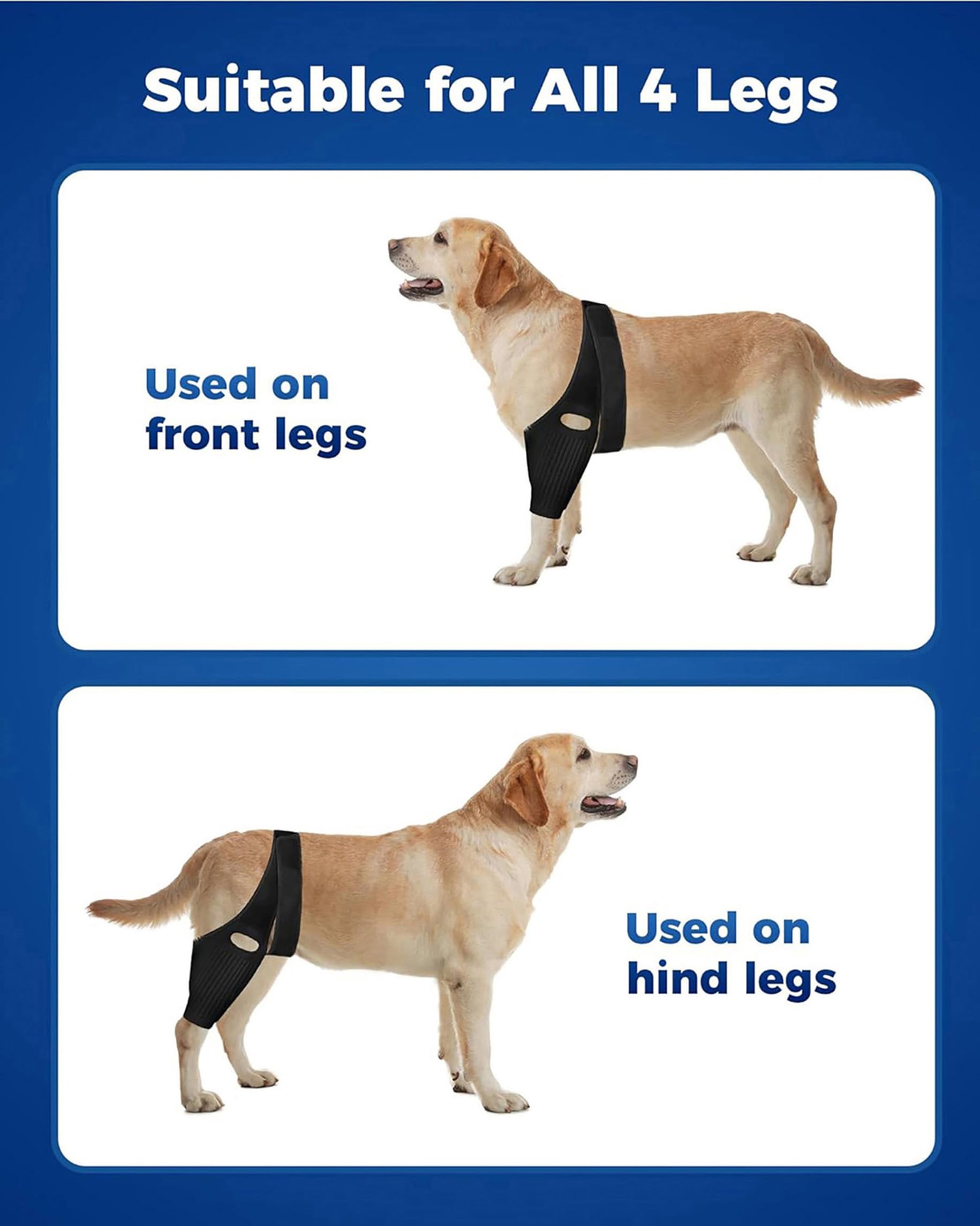Huimpet Dog Knee Brace metal stabilizer provides targeted knee support.