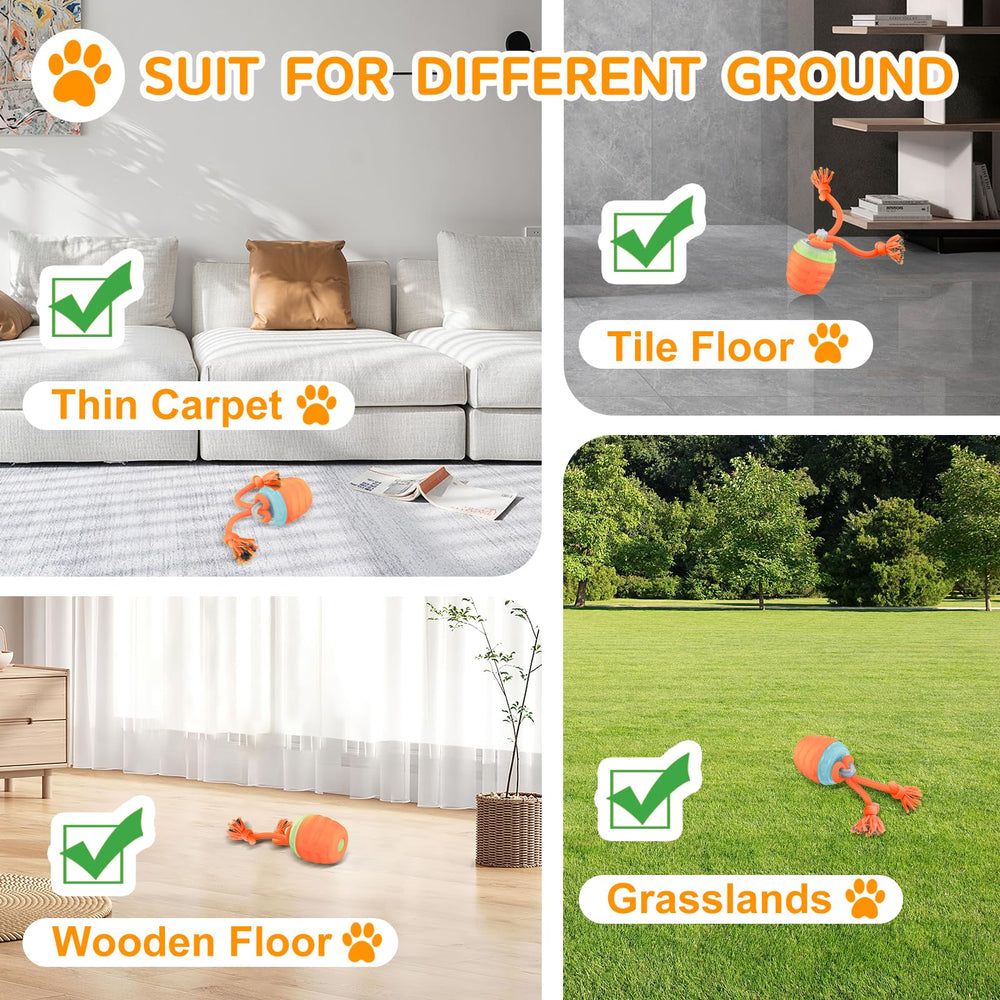 Huimpet interactive dog ball orange blue mode for fast exercise.