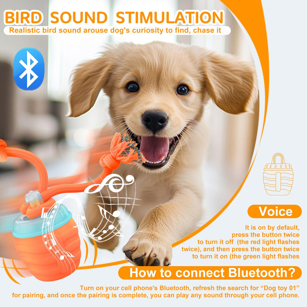 Huimpet interactive dog ball orange green mode for interactive training.