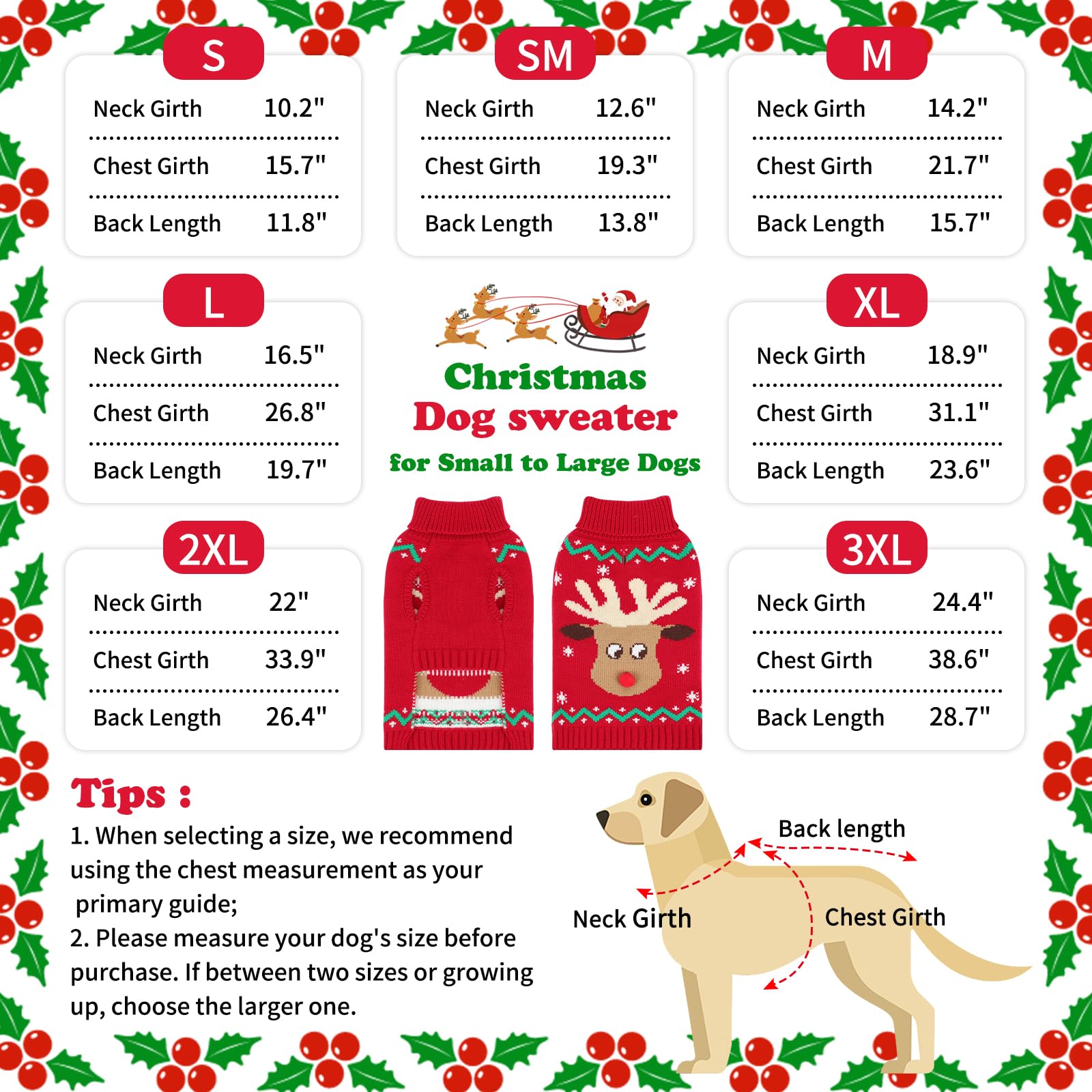 HUMLANJ Christmas dog turtleneck leash-hole-detail shows convenient leash access for quick dressing.