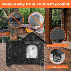 HUMLANJ raised 2-inch feet keep the bed dry above snow and rain