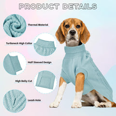 HUMLANJ dog sweater belly cut design for easy potty breaks during walks.
