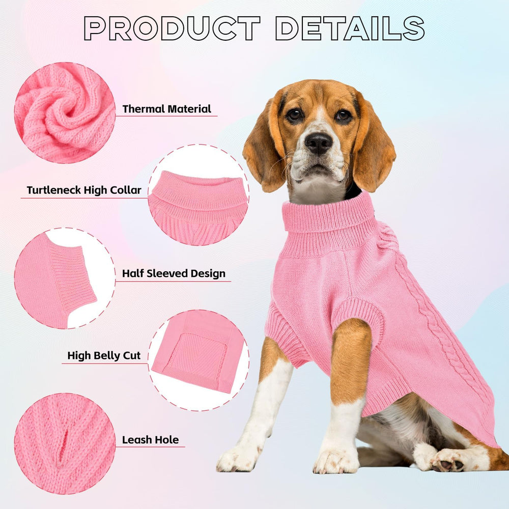 HUMLANJ large dog sweater with leash hole enables easy outdoor walks