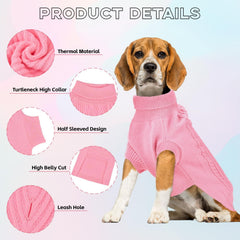 HUMLANJ large dog sweater with leash hole enables easy outdoor walks