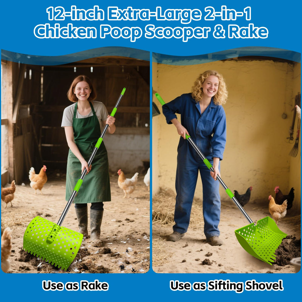 HUMUMU coop cleaning action shows easy one-handed operation
