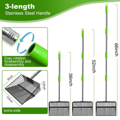 HUMUMU dual-width sifter with gaps 0.28 and 0.16 inches for efficient separation.