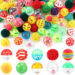 Hungdao 100pcs cat balls with bells encourage active play and chasing.