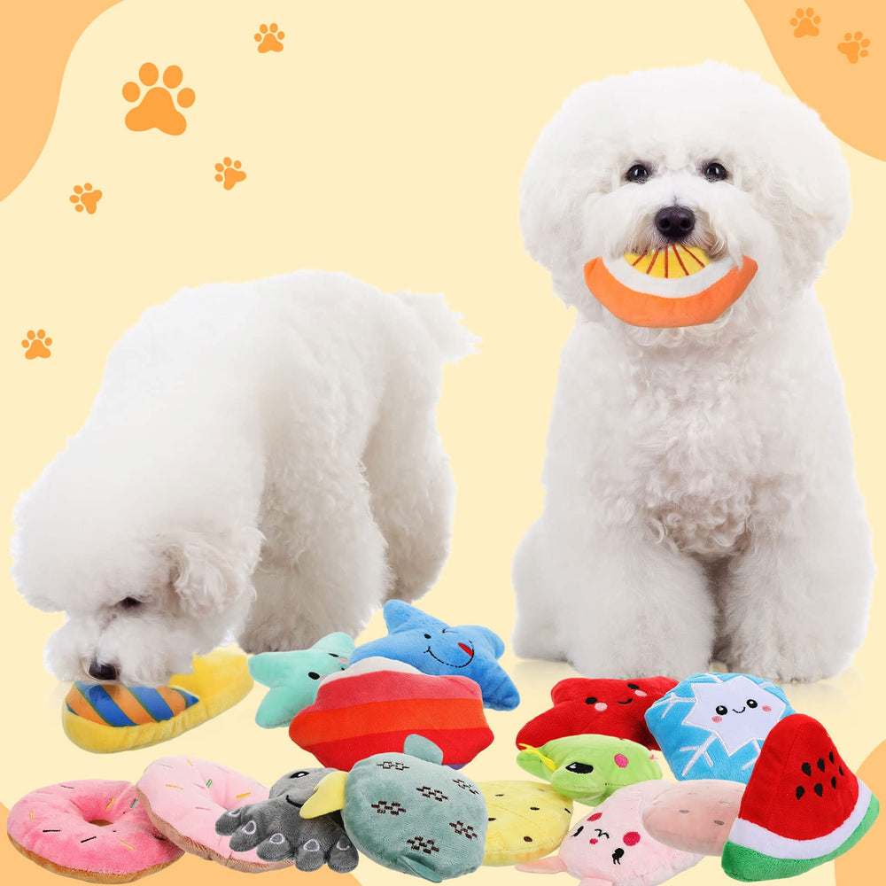 Hungdao Christmas dog toys with squeaks help redirect chewing away from furniture.