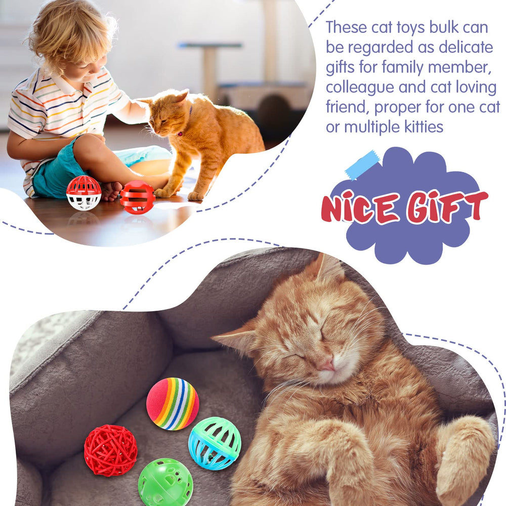 Hungdao colorful cat balls promote solo play with minimal supervision.