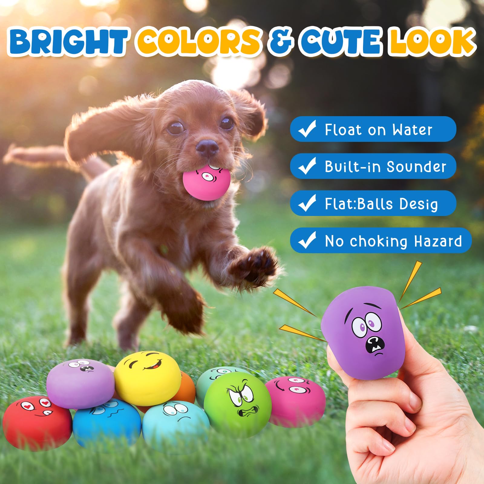 Hungdao dog squeaky ball with funny face designs boosts playtime and pet curiosity.