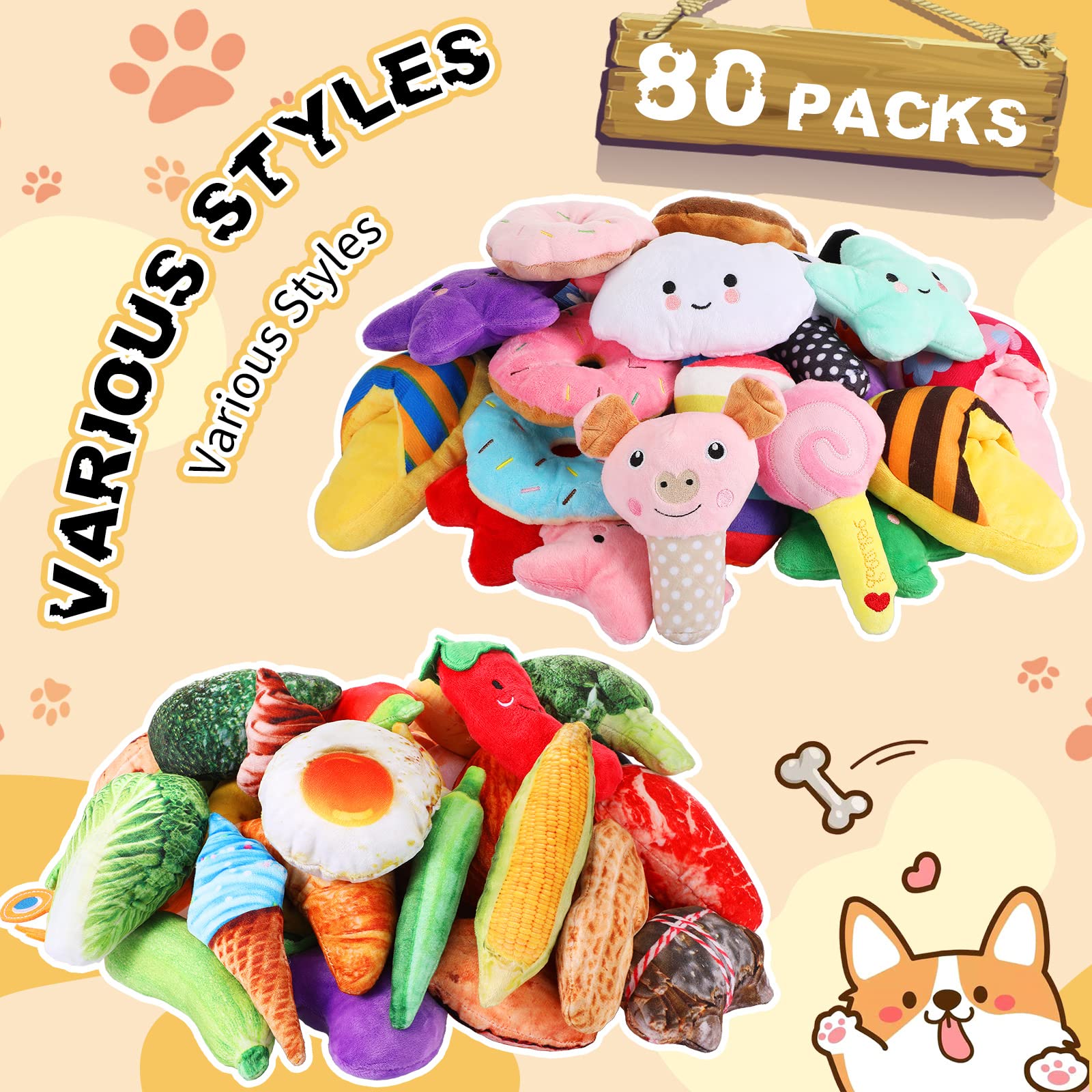 Hungdao dog toys with squeakers attract attention and help redirect dogs during indoor play.