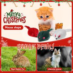 Hungdao white furry mouse close-up showing soft rabbit fur texture