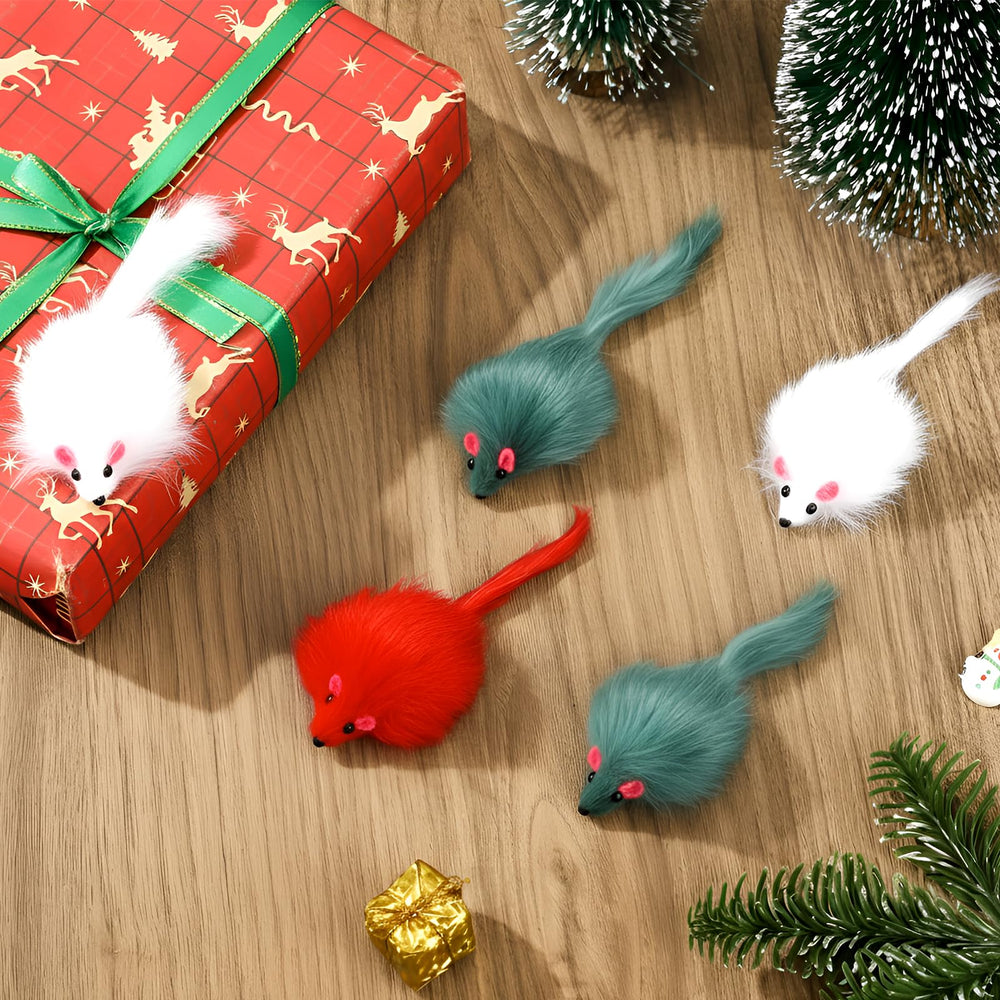 Hungdao rabbit-fur cat toy 4inch for active feline engagement