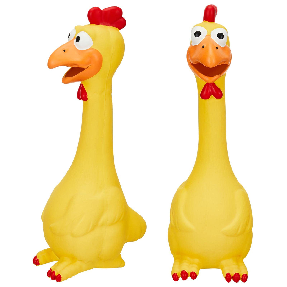 Hungdao squeaky chicken horse toy yellow face helps focus during training and calm moments.