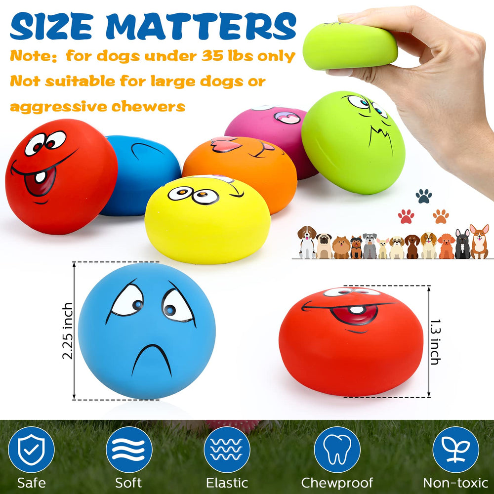 Hungdao squeaky dog ball with sad face encourages focus during play.