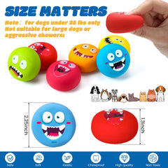 Hungdao squeaky dog toy ball with fear face keeps pets curious during play
