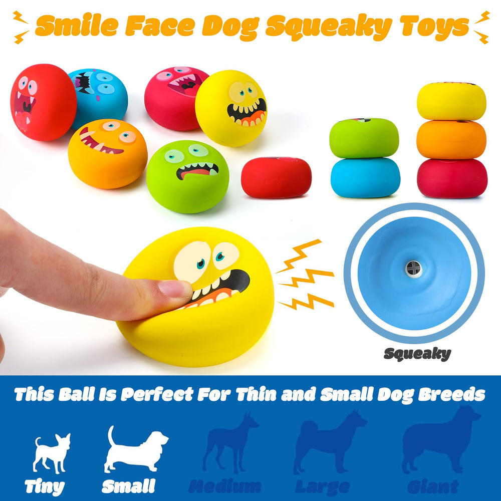 Hungdao squeaky dog toy ball with mischievous face supports chase and training