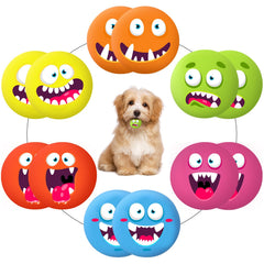 Hungdao squeaky dog toy ball with the orange smile face promotes fetch and engagement