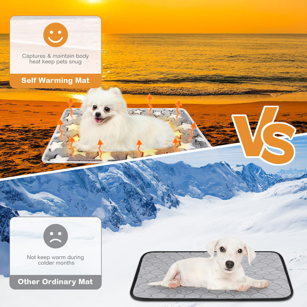 HunnmingRe soft plush surface pet bed for a warm lounging spot