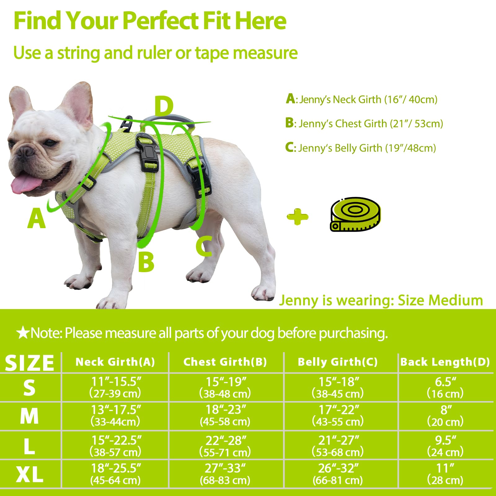 Huntboo escape-proof harness adjustable points for a comfortable fit