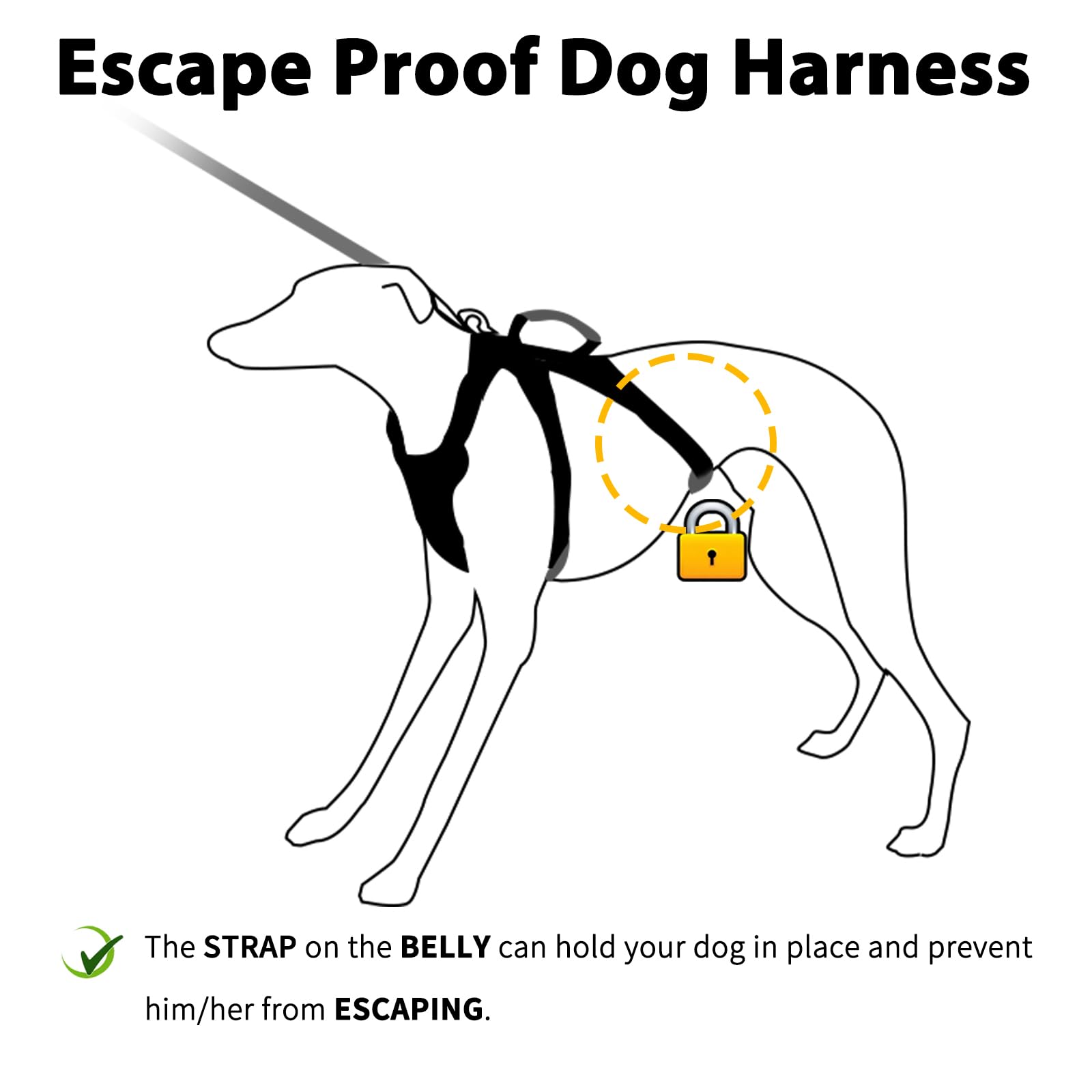 Huntboo Escape Proof Harness pink side view highlights adjustable fit for growing dogs.