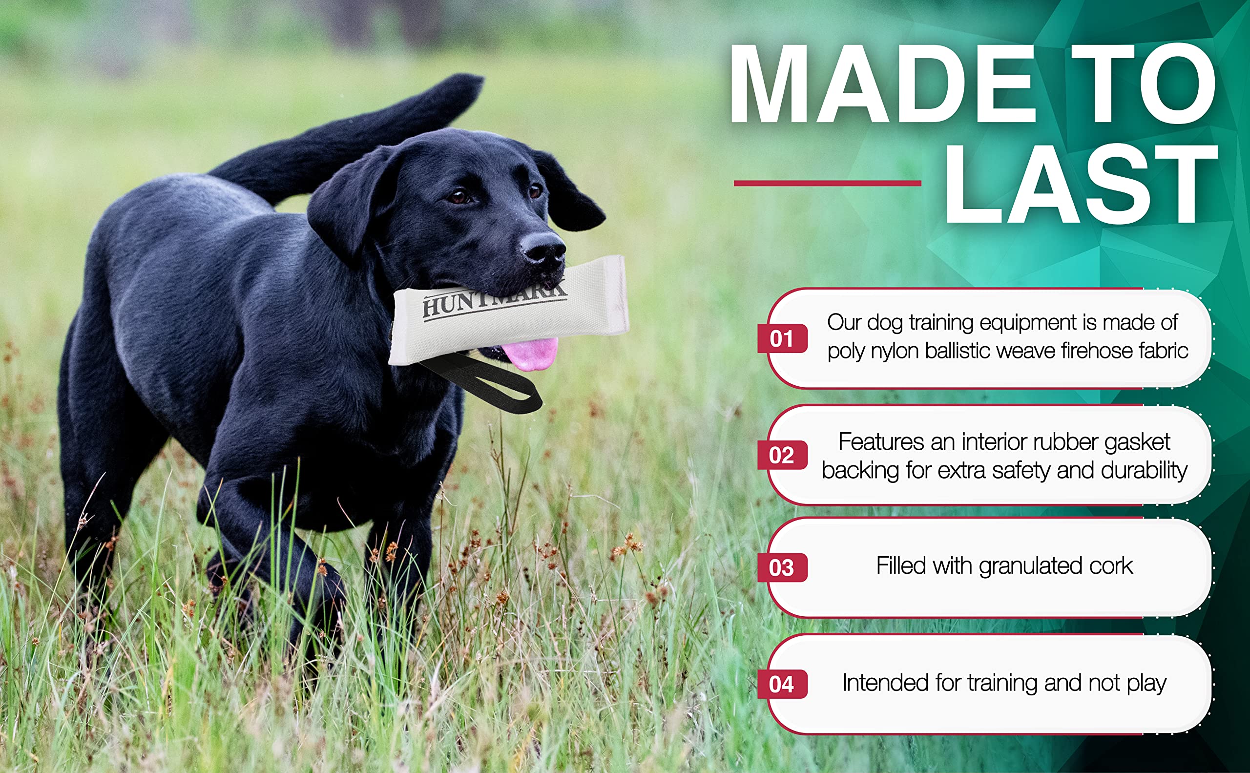 HUNTMARK Firehose Puppy Dummy long-throw-rope enables distant retrieves during practice