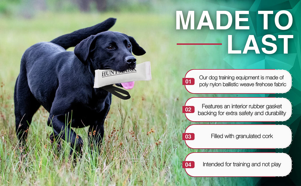 HUNTMARK Firehose Puppy Dummy long-throw-rope enables distant retrieves during practice
