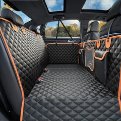 HUOHUOCN back seat extender shows expanded space for comfortable pet travel