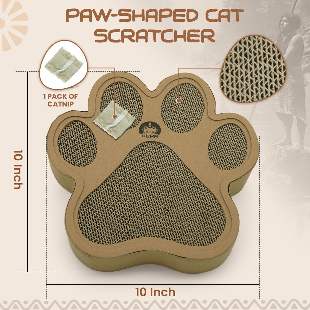 HUPA reversible-scratch-surface cat scratcher allows double use for extended playtime and durability.