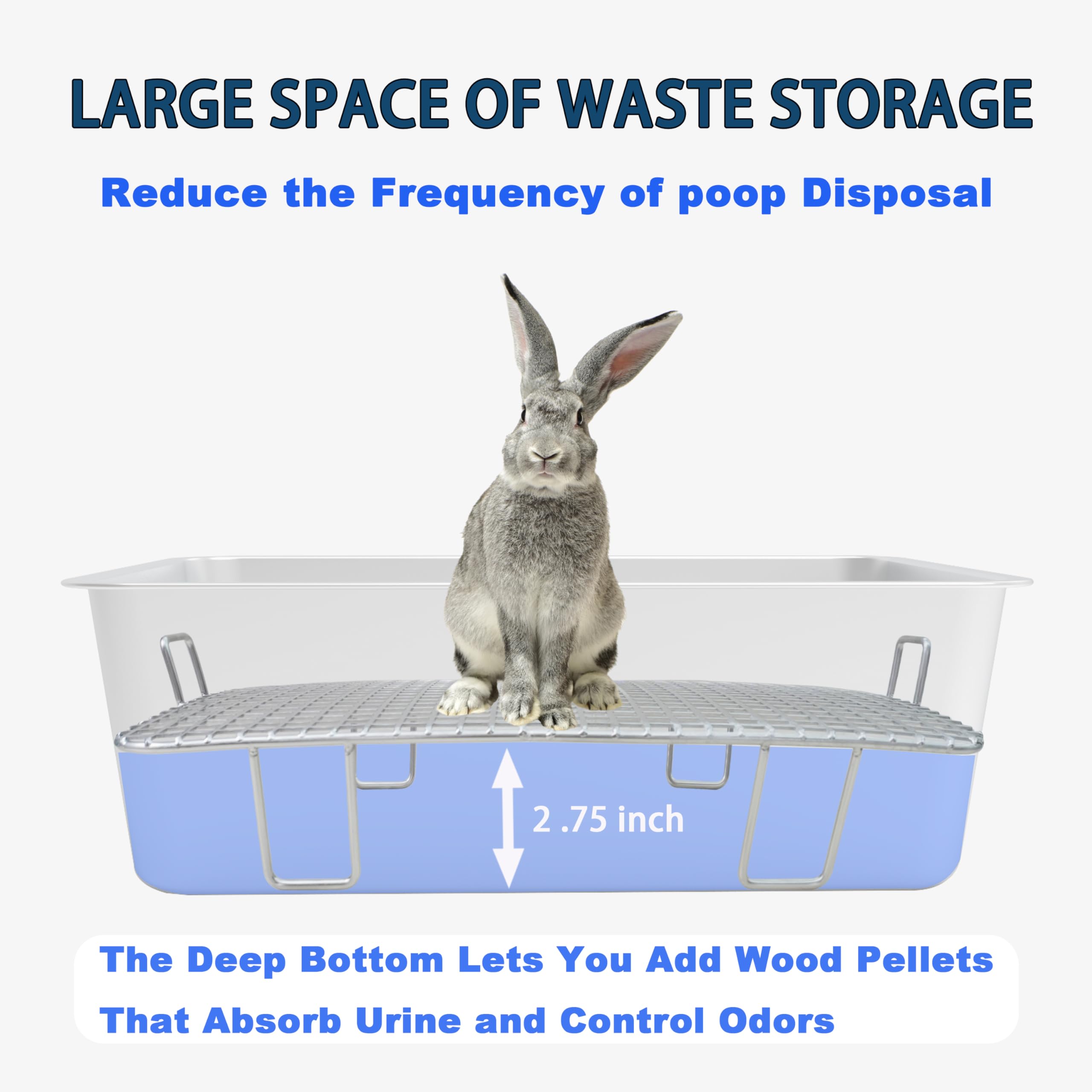 huqizoo large litter box high back wall detail preventing splash and urine spray.