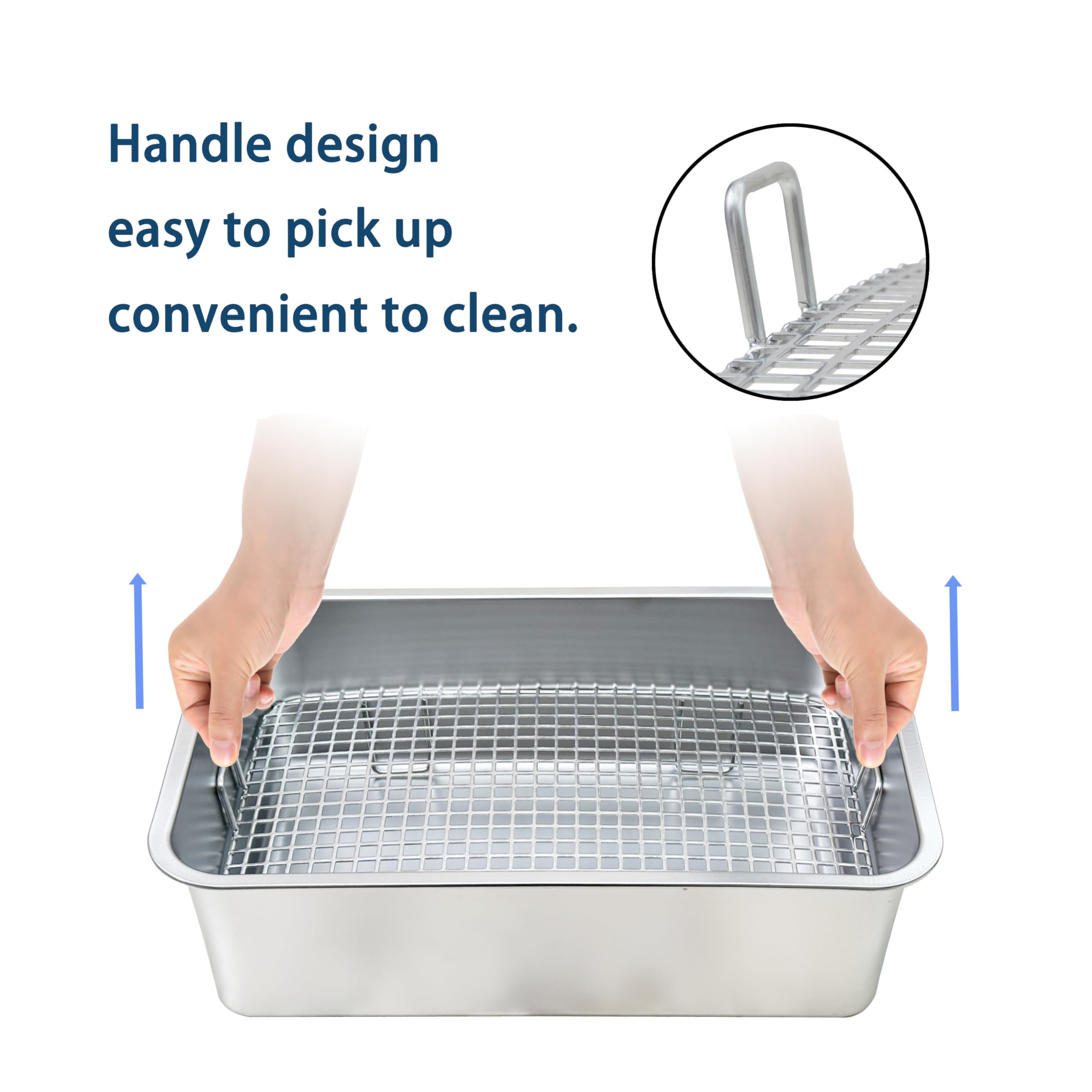 Huqizoo-easy-clean feature highlights rust-proof steel for quick wipe-downs.