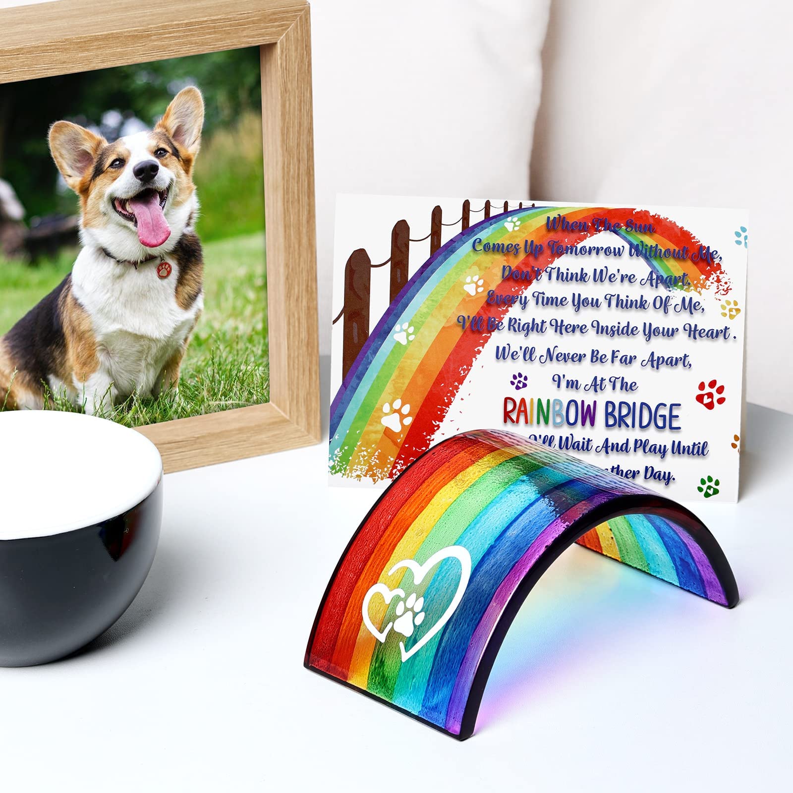 Huray Rayho Rainbow Bridge fused glass accent reflecting colors