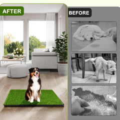 HURENTEK dog potty grass closeup highlights lush faux turf for comfort.
