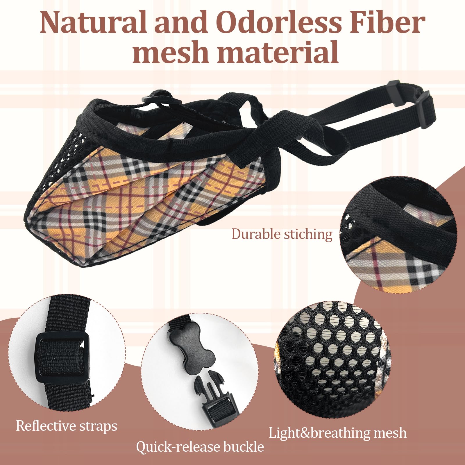 Hurifeng dog muzzle with adjustable nylon strap demonstrates secure escape-proof fit