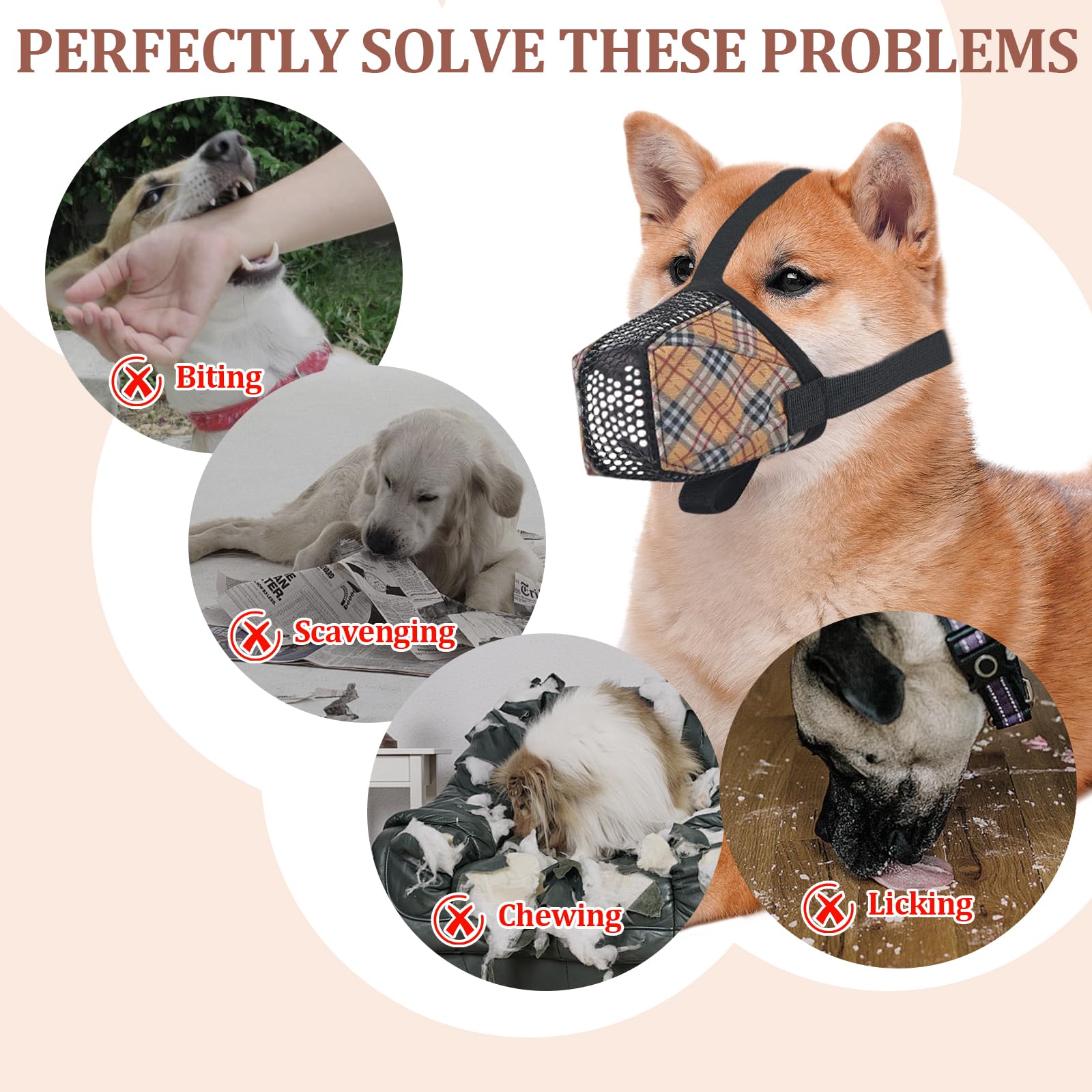 Hurifeng muzzle ready for grooming and training setup supports safe calm visits